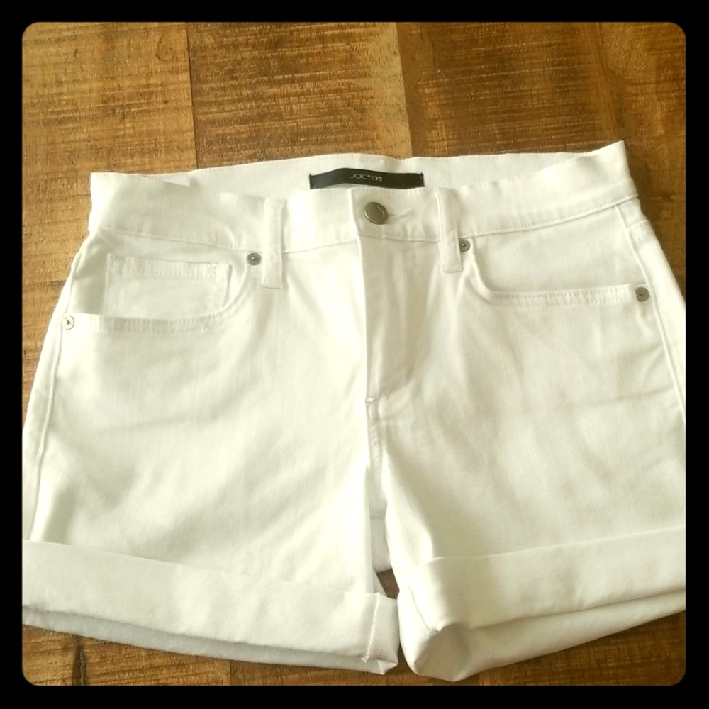 White denim shorts